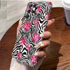 Capa de Celular Feminina de Alto Valor com Padrão Zebra Retro Americano e Flor de Rosa Adequada para Samsung S23 Ultra Capa Filme