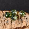 Cuentas de cristal verde, cuentas sueltas de palomitas de maíz verdes, accesorios de cuentas hechos a mano para bricolaje, cuentas redondas de fantasma verde, paquete completo
