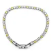 Artículo Popular para Transmisión en Vivo: Pulsera de Zirconia de una Sola Fila, Pulsera Simple y Fresca de Zirconia de Colores Estrellada con Broche Plegable