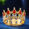 Corona Pequeña de Flor de Círculo Completo de Aleación Barroca Europea y Americana Empaque Accesorios de Gama Alta Decoración de Pastel de Cumpleaños Corona