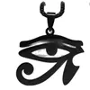Bestseller transfronterizo: Collar del Ojo de Horus egipcio, joyería de acero inoxidable punk hip-hop para hombre, joyería nicho de moda