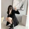Jaqueta de terno pequena de alta qualidade estilo britânico feminina estilo coreano 2023 Primavera e Outono novo moda casual terno nicho top