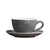 Xícara de café expresso, esmaltada estilo italiano, de parede grossa, extra grande, padrão europeu, xícara e pires de café coloridos clássicos, 80ml