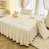 Falda de Cama Acolchada de Algodón de Soja Clase A Pieza Única 2025 Nuevo Protector de Colchón Simmons Cubierta de Cama Estilo Falda de Cama Juego de Tres Piezas