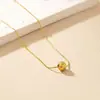 Elegante y de Moda Cadena de Hueso de Serpiente con Cuentas Redondas Lisas para Mujer, Mismo Estilo que en Transmisión en Vivo, Collar de Cuentas de la Fortuna, Collar de Lujo Ligero de Gama Alta