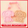 Molde de Biscoito Série Animal Elefante Desenho Animado 3D Molde de Biscoito DIY Leão Rinoceronte Biscoitos Impressos Realistas