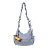 Bolso Cruzado de Hombro Único a Cuadros Versátil Estilo Coreano Ins para Mujer, Diseño de Nicho, Bolso de Mano Informal de Moda para el Trabajo