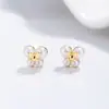 Pendientes de mariposa y perla de plata 925, pendientes de nicho de alta gama, accesorios exquisitos para niñas, ear cuffs de moda estilo coreano