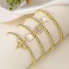 Aogu Transfronterizo Simple Versátil Chapado en Oro de 18 Quilates Cabeza de Toro Geométrico Colgante Pulsera con Cuentas para Mujer Joyería Única Versátil