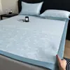 2026 Nuevo Juego de Tres Piezas de Jacquard de Seda Helada Refrescante para Cuna y Cama de Clase A Cubierta de Sábana para Cama Suave Lavable a Máquina de Verano