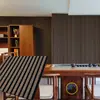 Paneles de rejilla absorbentes de sonido personalizables, rejilla de madera maciza reductora de ruido, tiras de madera para decoración de paredes de oficina, paneles absorbentes de sonido de fibra de poliéster