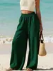2026 Amazon Comercio Exterior Transfronterizo Ropa Nueva para Mujer Verano Pantalones Casuales Finos Sueltos Adelgazantes para Mujer Color Sólido Pantalones Largos