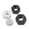 Ventas directas del fabricante: tuercas hexagonales externas de plástico negro, tuercas hexagonales de nylon de plástico blanco m2m3m4m5m16m20