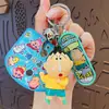 Chaveiro Pingente Autêntico Desenho Animado Shin-Chan Super-Homem Dinâmico Carro Chaveiro Boneca Fofa para Bolsa Decoração
