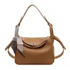 Bolso Lindy de Gran Capacidad Transfronterizo Bolso Nuevo 2024 Bolso de Hombro Versátil de Gama Alta para Mujer Accesorios de Bufanda de Seda Bolso Cruzado