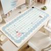 Alfombrilla de ratón calefactable estilo crema, almohadilla calentadora de escritorio extragrande para niñas, almohadilla calentadora de manos para escritorio de computadora de oficina de aspecto elegante