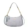 Bolso Nuevo de Comercio Exterior Vintage Floral para Mujer bajo el Brazo, Bolso Cruzado Versátil Clásico Teri Fashion con Estampado de Cadena, Bolso de Hombro Único tipo Mahjong
