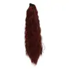 Peluca de Cola de Caballo para Mujer Mediana y Larga Rizada Maíz Caliente Cola de Caballo Alta Cabello Artificial Natural Rojo Ciber Trenza Correa Cola de Caballo Cola de Caballo Falsa