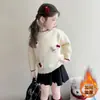 Suéter para Niñas Otoño e Invierno Engrosado 2025 Nuevo Infantil Nuevo Año Niña Bebé Dibujos Animados Ropa de Nochevieja Ropa de Invierno