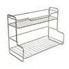 Estante de Almacenamiento de Acero Inoxidable, Organizador Multifuncional de Escritorio para Cosméticos y Artículos Pequeños, Cesta de Almacenamiento para Encimera de Baño
