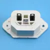 Tomada de Força AC-06 com 3 Furos 10A250V com Fixação por Parafuso em Formato de Orelha Tomada Fêmea de Alimentação AC IEC C13