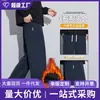 Comércio Exterior 2026 Outono/Inverno Marca da Moda Cor Sólida Simples Mais Veludo Calças de Moletom Esportivas Masculinas Streetwear Retrô Calças Casuais Largas Masculinas