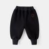 [Invierno profundo] Pantalones para niños Doodle, pantalones de otoño e invierno, pantalones gruesos con forro polar para niños, pantalones cálidos de invierno para bebés, pantalones tipo suéter.