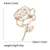 Broche Rosa Vazado de Liga Vintage Simples e Fashion Elegante Elegante Corsage de Roupa Feminina Alfinete de Joia