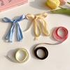 Dulce y genial Princesa en fuga trenza de cinta cabello trenzado cabello recogido lazo largo de cinta tocado celebridad de internet coleta doble accesorios para el cabello
