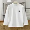 Ropa interior térmica de forro polar para niños con cuello alto medio, nuevo estilo coreano otoño/invierno, unisex, top de forro polar de una pieza a la moda, venta al por mayor de fábrica