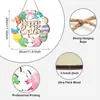 Decoración de Pascua de Nuevo Producto Transfronteriza Colgante para Puerta Principal Festivo Granja Porche Guirnalda de Huevos de Madera Colgante Artesanal