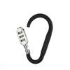 Cadeado de senha tipo D portátil para exterior cadeado de montanhismo cadeado rápido multifuncional cadeado anti-roubo para bagagem de viagem Universal