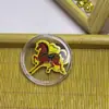 Serie de Pegatinas Doradas para Teléfono Año del Caballo con Adhesivo Posterior Oro Puro 2mg 999 Pegatinas de Dibujos Animados Coloridas Venta al por Mayor Souvenirs del Año del Caballo