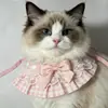 Toalla para Saliva de Mascota, Babero para Gato, Corbata de Moño, Ribete de Encaje, Accesorios para Perros, Bufanda, Venta al por Mayor del Fabricante, Gatito