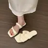 Sandálias Slip-On Rosa First Encounter Season Sapatos de Fada para Uso ao Ar Livre Novo Estilo de Verão 2026 para Combinar com Saias para Praia e Litoral em Estilo Francês