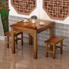 Mesas e Cadeiras para Loja de Macarrão, Mesas e Cadeiras para Lanchonete de Hotel, Combinação de Mesa e Cadeira para Refeições Rápidas, Mesa de Jantar para Restaurante Cantina em Madeira Maciça, Mesa Carbonizada para Churrasco
