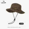 Sombrero de Pescador Estilo Vaquero Occidental Retro para Pesca al Aire Libre, Camping, Montañismo, Protección Solar, Impermeable, Secado Rápido, Sombrero de Ala Ancha