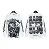 Sudadera con Estampado Retro Street Rock de Moda Hellstar de Manga Larga para Hombre y Mujer Corte Holgado