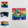 Carteira Dobrável Curta do Jogo Minecraft Steve Creeper Personalizada Criativa em Couro PU Carteira Masculina e Feminina