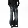 Nuevos Pantalones de Mezclilla Americanos de Alta Calidad para Hombre Otoño/Invierno 2026, Corte Slim Fit Ligeramente Acampanado para Adolescentes con un Look Sofisticado