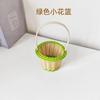 Cesta de Flores Portátil Estilo Nuevo, Cesta de Almacenamiento para Cosméticos, Cesta de Almacenamiento de Mimbre, Cesta de Mimbre Imitación Monstruo Pequeño, Cesta de Mano Linda, Cesta de Regalo