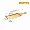 Plato Rectangular de Acero Inoxidable Coreano con Asa Plato Dorado para Barbacoa Fondo Plano Plato para Carne Plato para Bistec Occidental Comercial