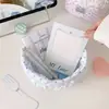 Cesta de almacenamiento de lunares estilo coreano, gran capacidad, perfecta para organizar cosméticos, un elegante organizador de escritorio de tela para varios artículos