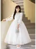 Vestido de anfitriona de alta gama para niña, vestido de florista para boda de primavera y otoño, vestido de princesa para cumpleaños de niña pequeña, disfraz para actuación de piano