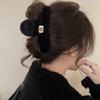 Pinza de Garra de Flor de Punto de Felpa para Otoño e Invierno Clip Popular de Internet Nuevo Estilo Pinza para el Cabello Elegante Pinza de Tiburón Grande Pinza para el Pelo de la Parte Trasera de la Cabeza
