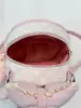 Mochila de encaje rosa lechoso y brumoso, exquisita mochila estilo Lolita coreano ins para damas de compras y citas