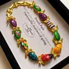 Anillos, Pulseras, Pendientes, Collares, Accesorios de Acrílico con Incrustaciones de Diamantes Ovalados Transfronterizos Europeos y Americanos, Cadenas para Clavícula de Mujer, Adornos Versátiles para el Cuello