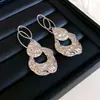 Brincos Irregulares Côncavos e Convexos em Forma de Gota Estilo Europeu e Americano Mesma Tendência da Internet Brincos para o Dia a Dia Brincos com Design de Moda Personalizado para Mulheres