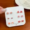 Brincos Semanais Doces, Frescos e Sem Repetição para Mulheres, Ganchos de Prata, Pequenos e Delicados de Flores e Frutas, Brincos Atacado Yiwu