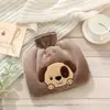 Bolsa de agua caliente de peluche linda de PVC para llenar de agua, doble bolsa de agua caliente para manos, tesoro cálido, tesoro para calentar manos, bolsa para calentar el vientre, compresa caliente para el vientre